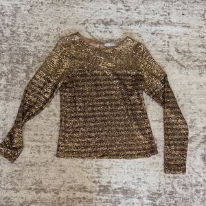 In the mood for love Gold Sequin Blouse